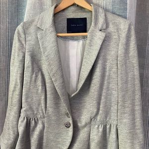 Zara gray cotton blazer